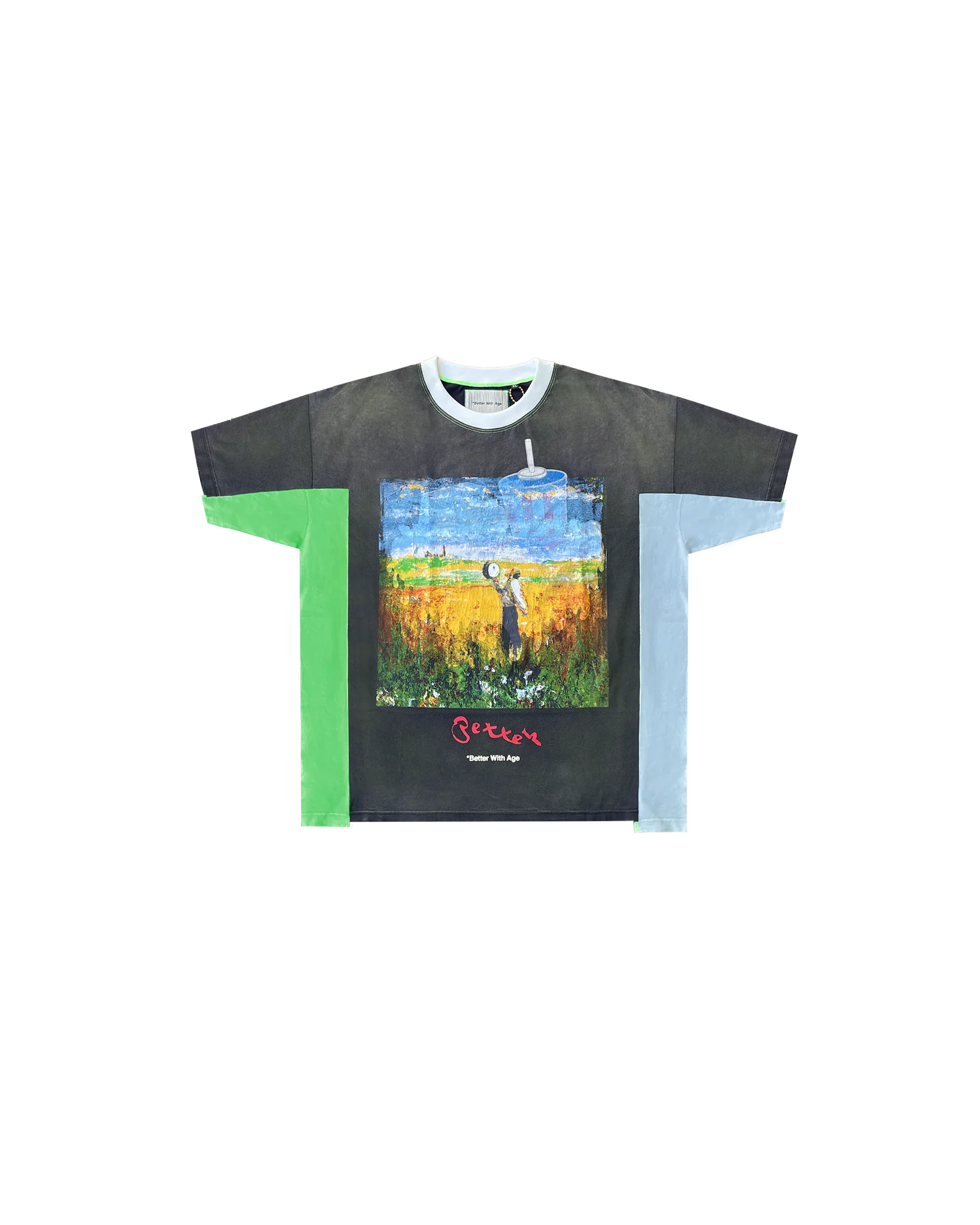 COUTERFEIT_PANEL_FRONT.webp Better With Age Counterfeit Three-Panel Vintage Tee